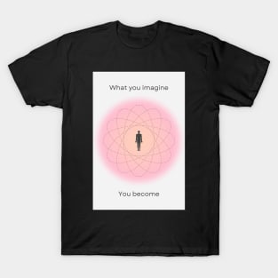 Positive Affirmation Pink Aesthetic Aura Energy T-Shirt